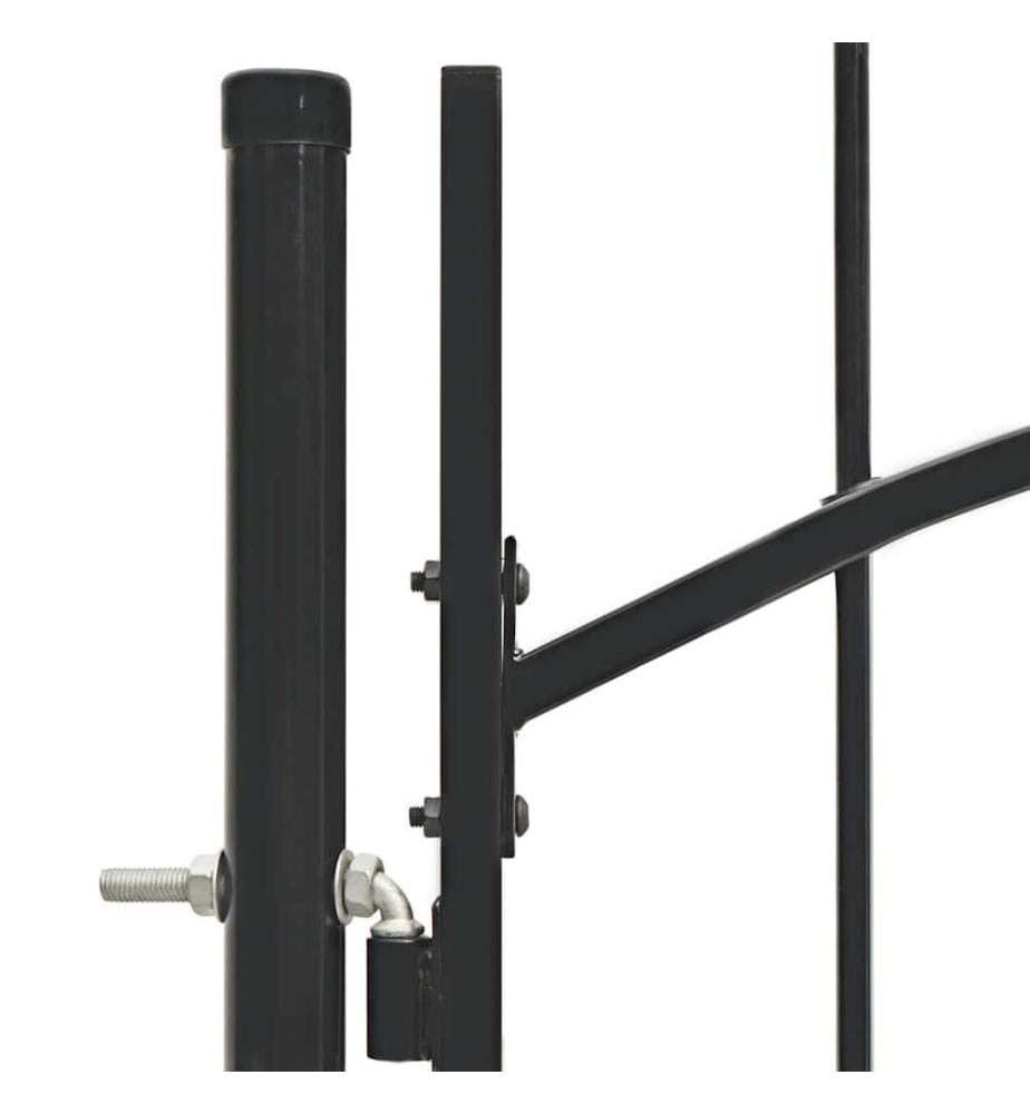 Portail de jardin Acier 1 x 1,5 m Noir