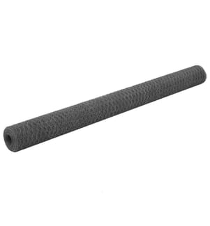 Drahtzaun Stahl mit PVC-Beschichtung 25x1,5 m Grau