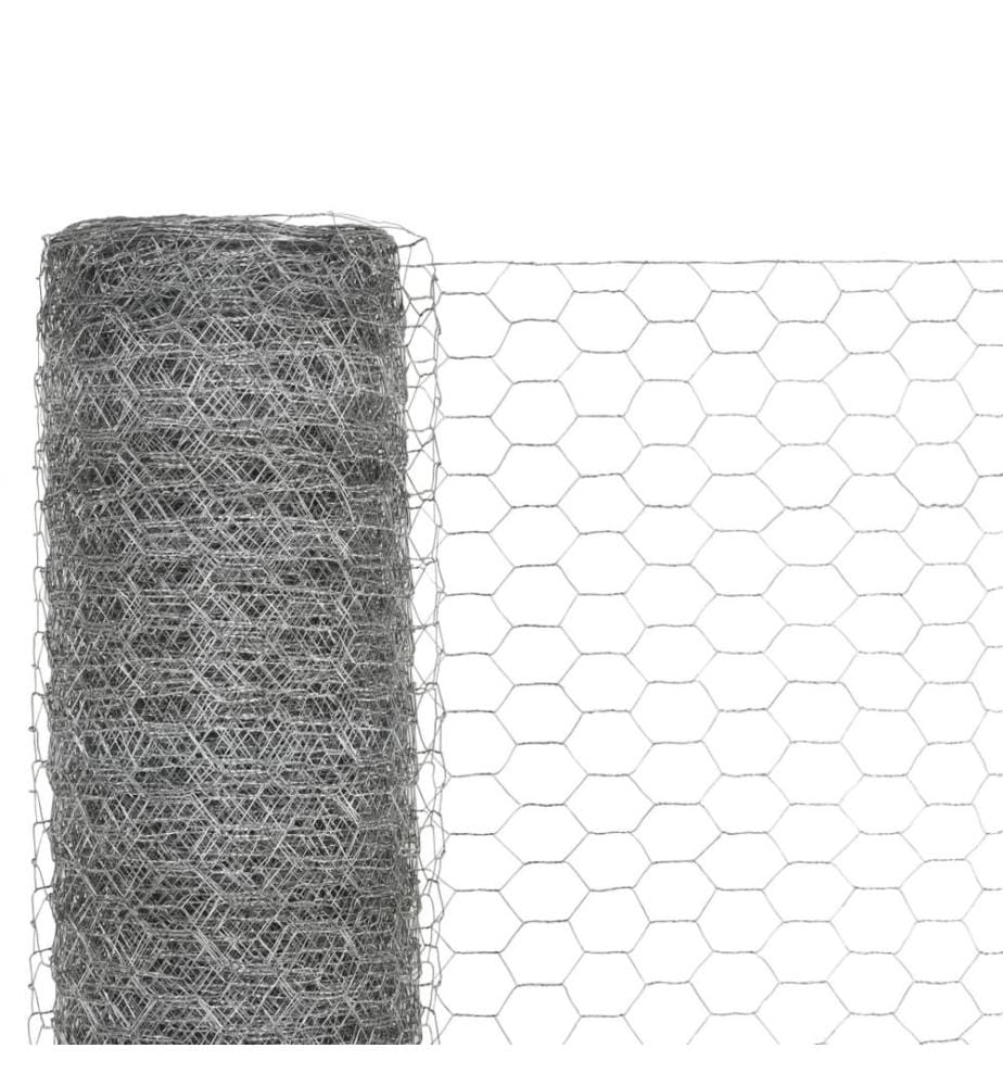 Drahtzaun Verzinkter Stahl 25x1,5 m Silbern
