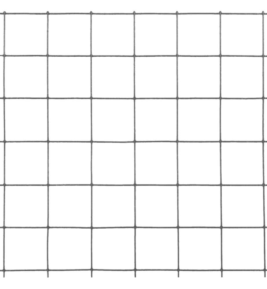 Drahtzaun Stahl mit PVC-Beschichtung 10x1 m Grau