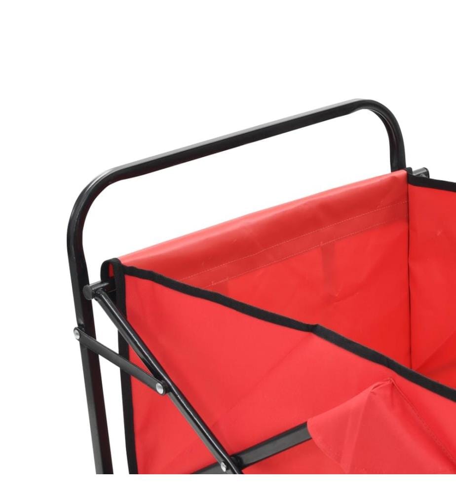 Klappbarer Handwagen Stahl Rot