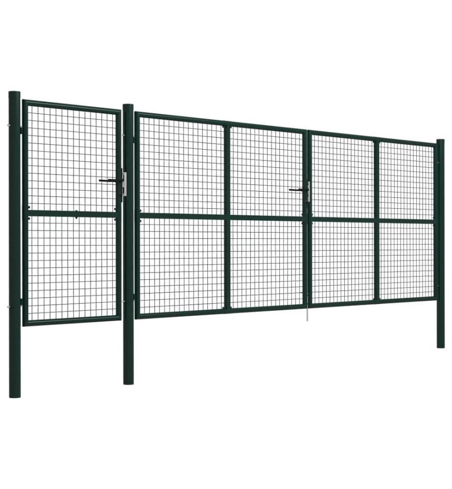 Gartentor Stahl 500×150 cm Grün