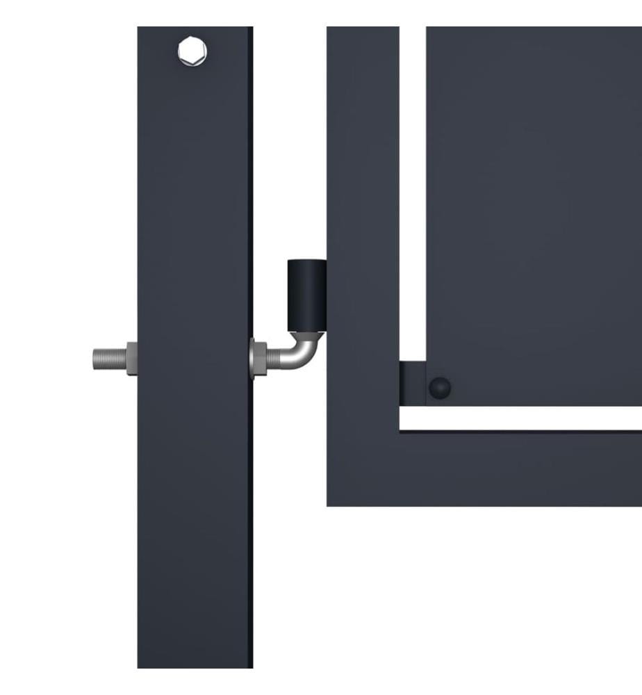 Portail de jardin Acier 300 x 100 cm Anthracite