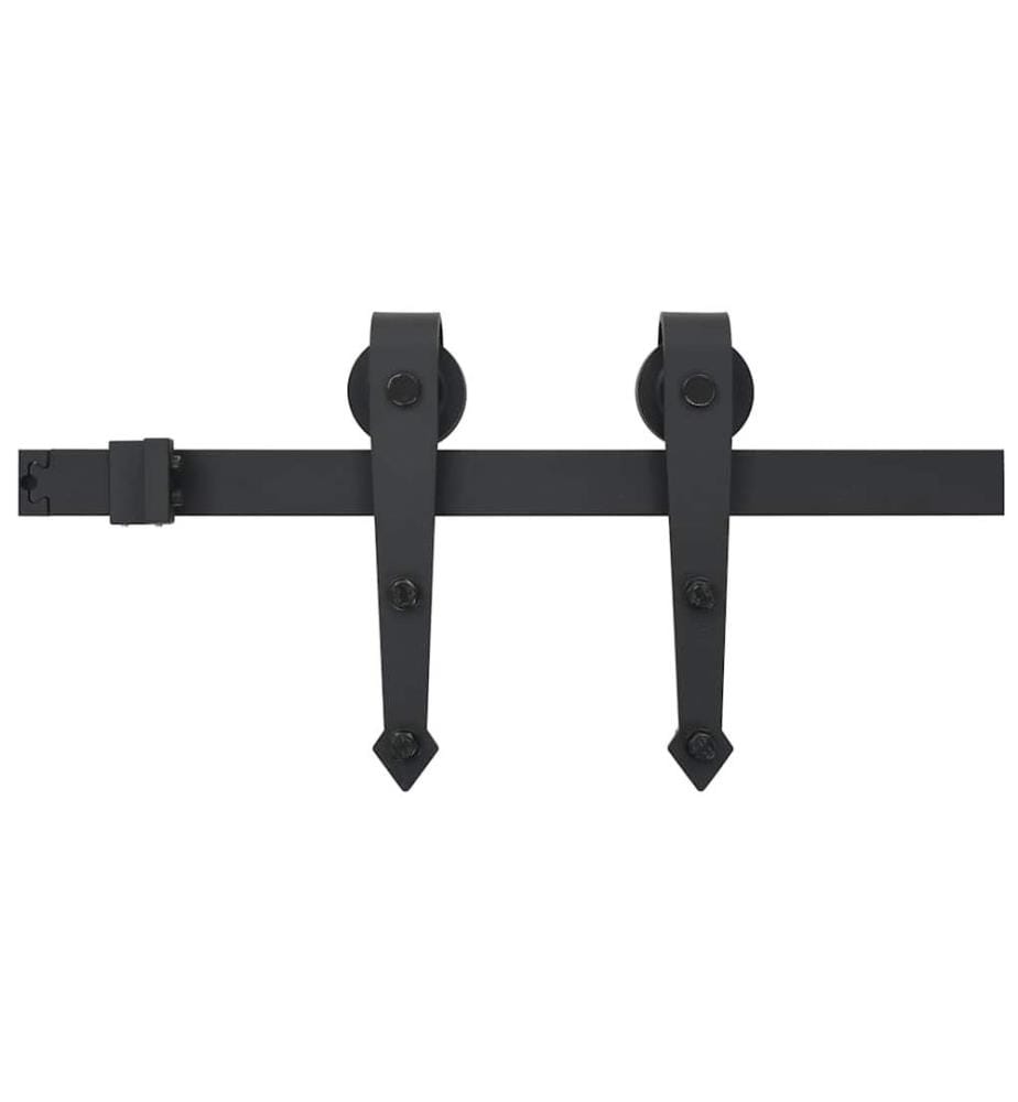 Schiebetürbeschlag-Set SKIEN 200 cm Stahl Schwarz