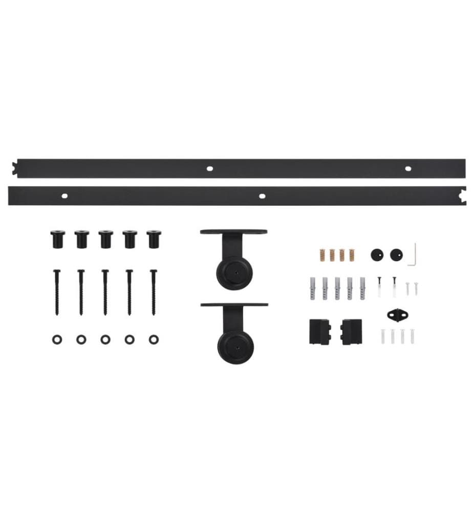 Schiebetürbeschlag-Set SKIEN 183 cm Stahl Schwarz