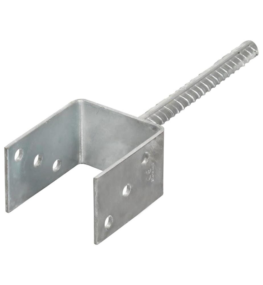 Pfostenträger 6 Stk. Silbern 8×6×30 cm Verzinkter Stahl