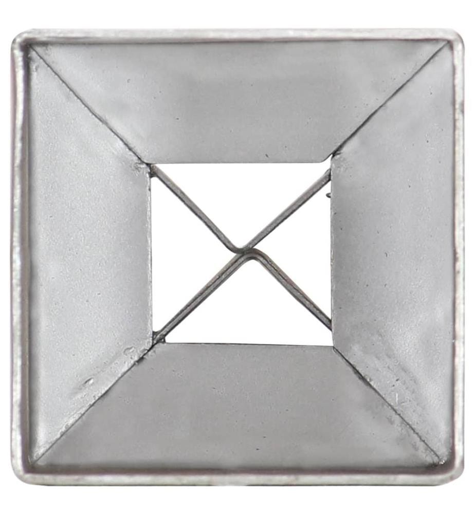 Erdspiesse 12 Stk. Silbern 7×7×75 cm Verzinkter Stahl