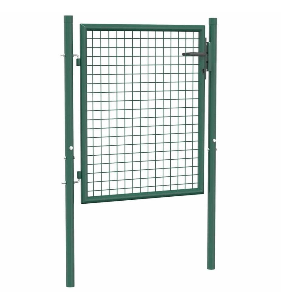Zauntor Stahl 100 x 75 cm Grün