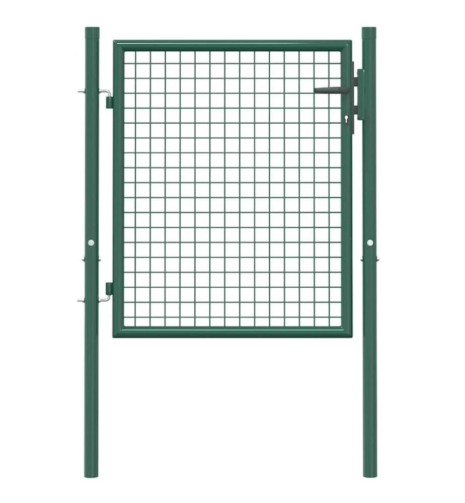 Zauntor Stahl 100 x 75 cm Grün
