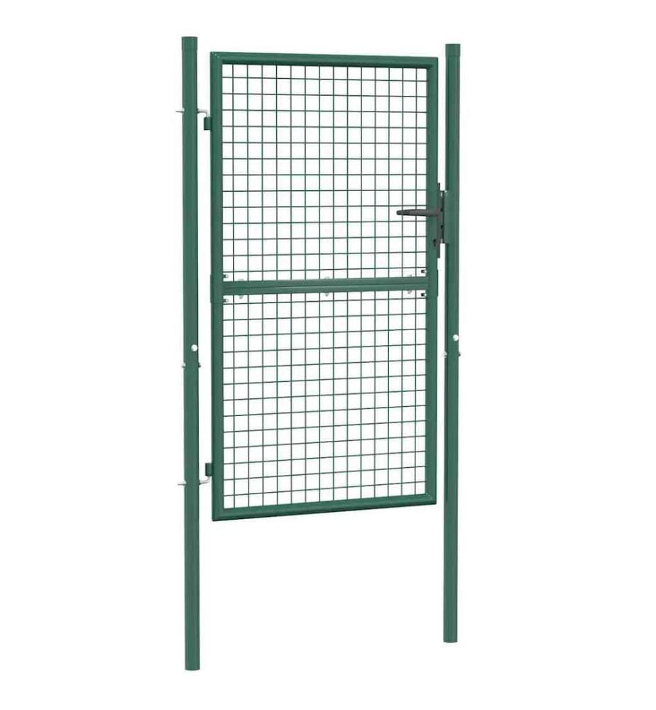Portail de clôture acier 100x150 cm vert