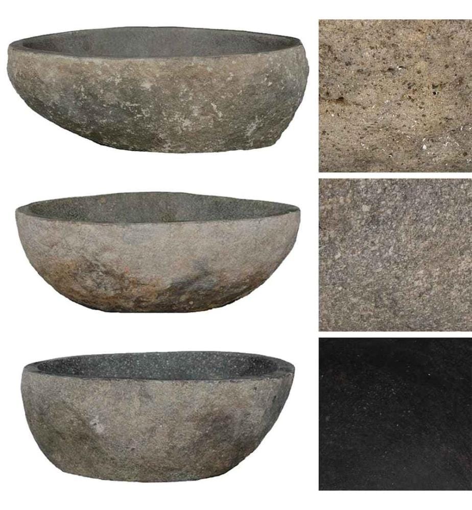 Waschbecken Flussstein Oval (29-38)x(24-31) cm