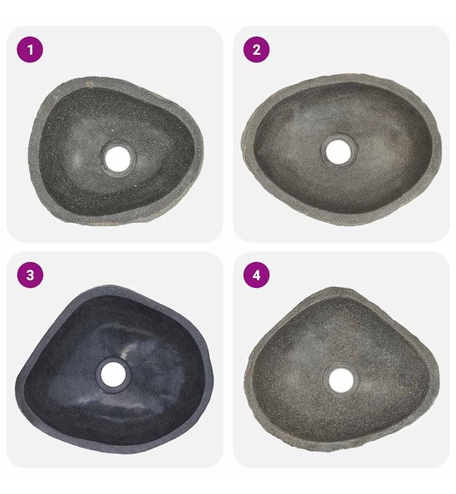 Waschbecken Flussstein Oval (29-38)x(24-31) cm
