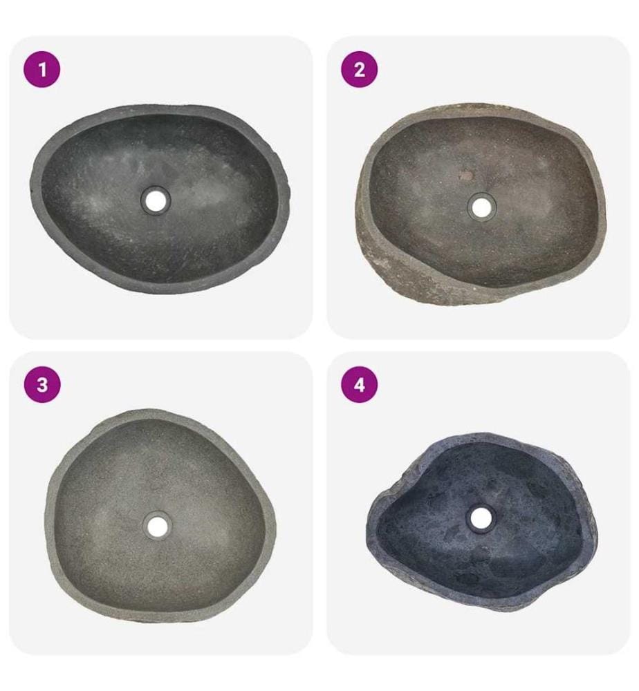 Waschbecken Flussstein Oval (45-53)x(34-41) cm