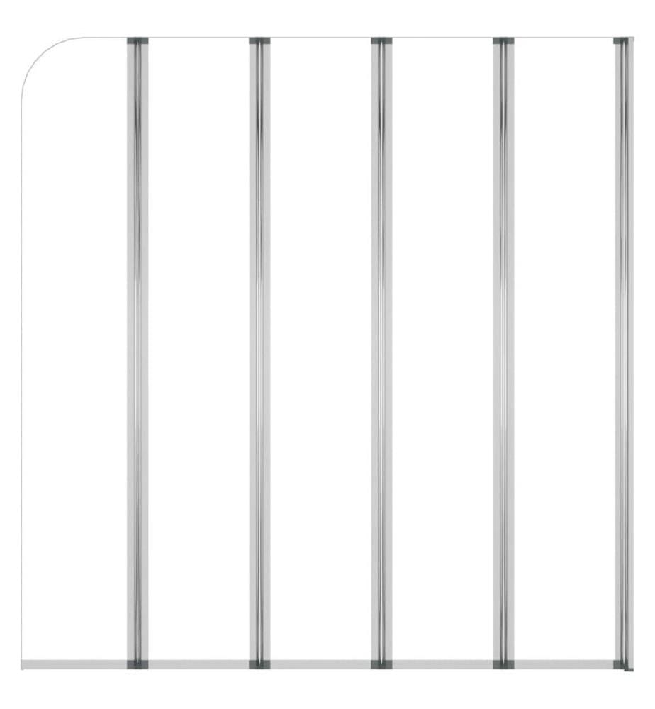 Duschabtrennung 120x140 cm Hartglas Transparent