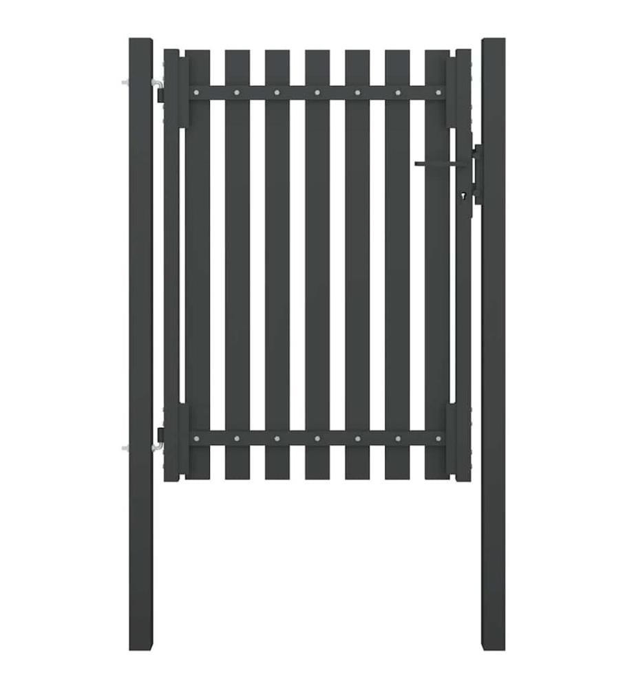 Portail de clôture de jardin Acier 1x1,7 m Anthracite