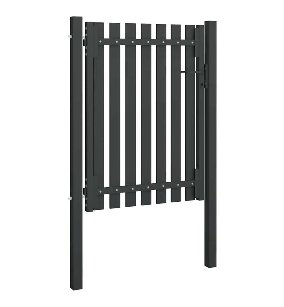 Portail de clôture de jardin Acier 1x1,7 m Anthracite