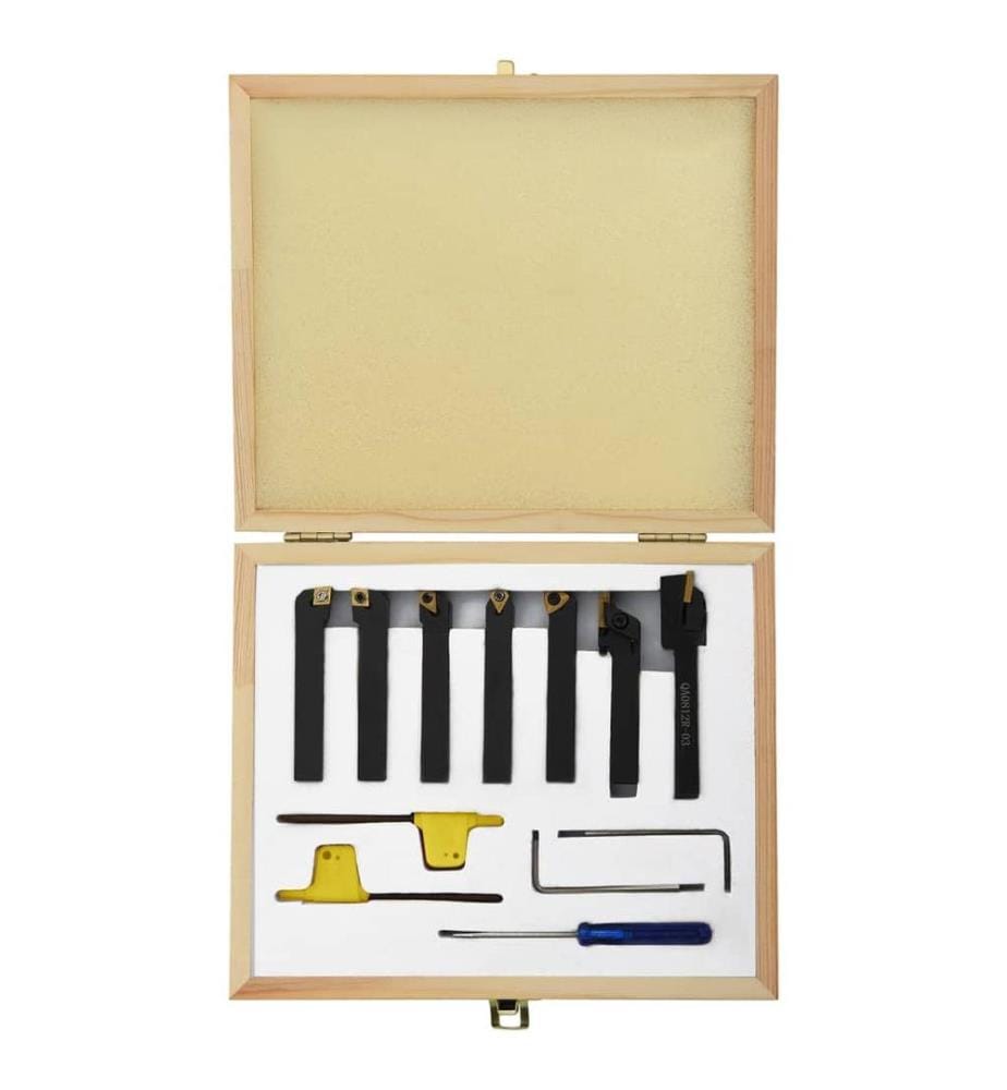 Jeu d'outils de tournage indexables 12 pcs 8x8 mm 70 mm