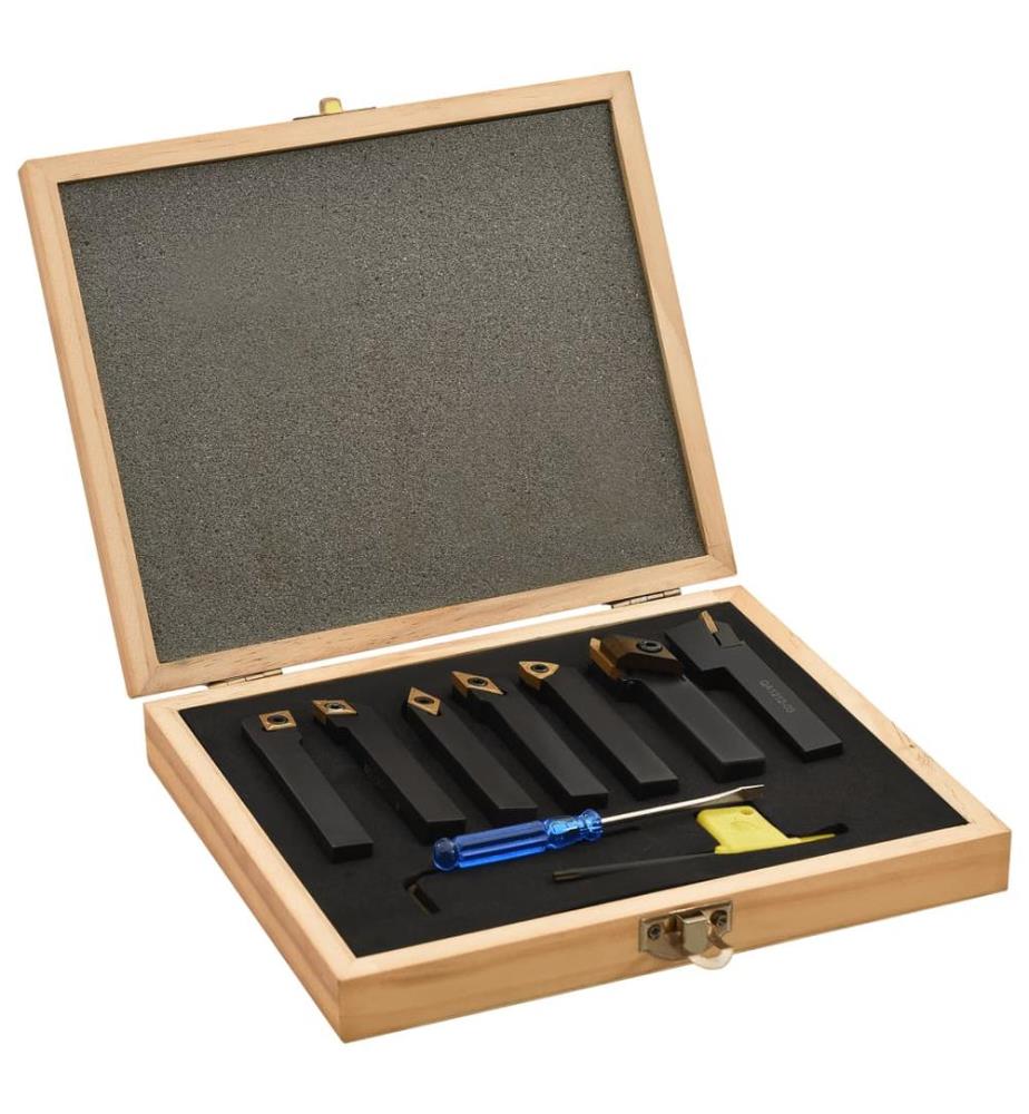 12-tlg. Drehmeissel-Set mit Wendeplatten 12x12 mm 80 mm