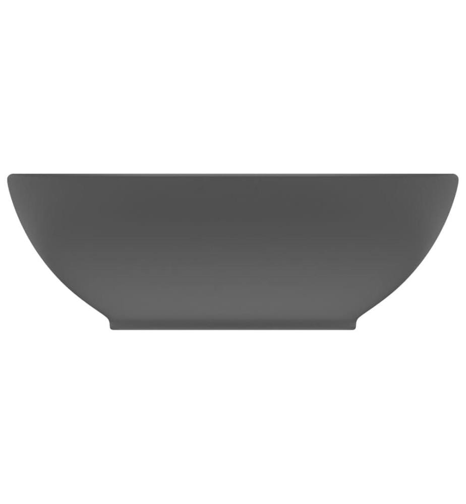 Lavabo ovale de luxe Gris foncé mat 40x33 cm Céramique
