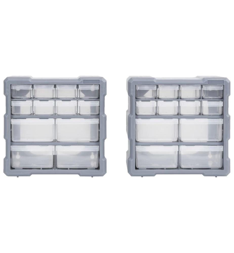 Multi-Schubladen-Organizer 2 Stk. 12 Schubladen 26,5x16x26 cm