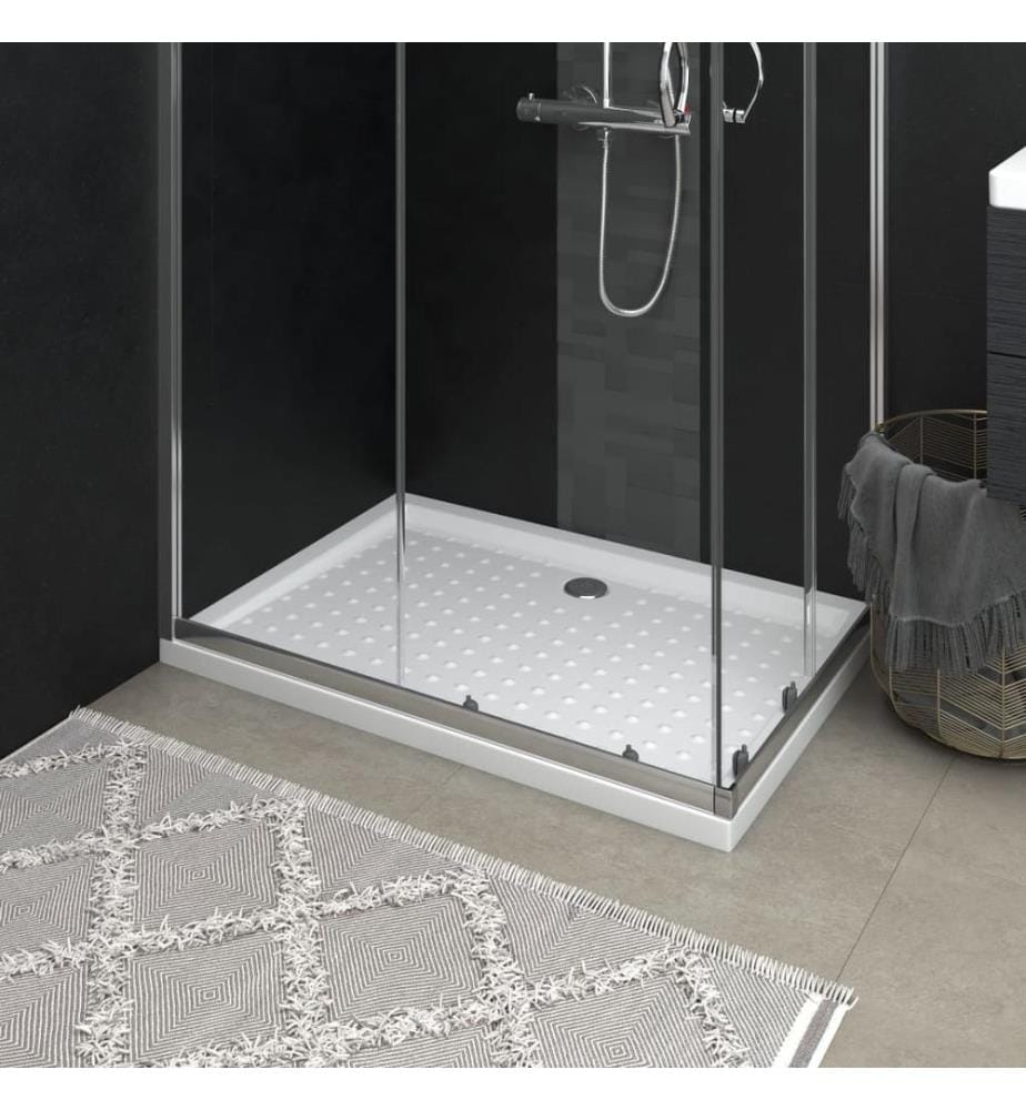 Duschwanne Anti-Rutsch Weiss 70x100x4 cm ABS