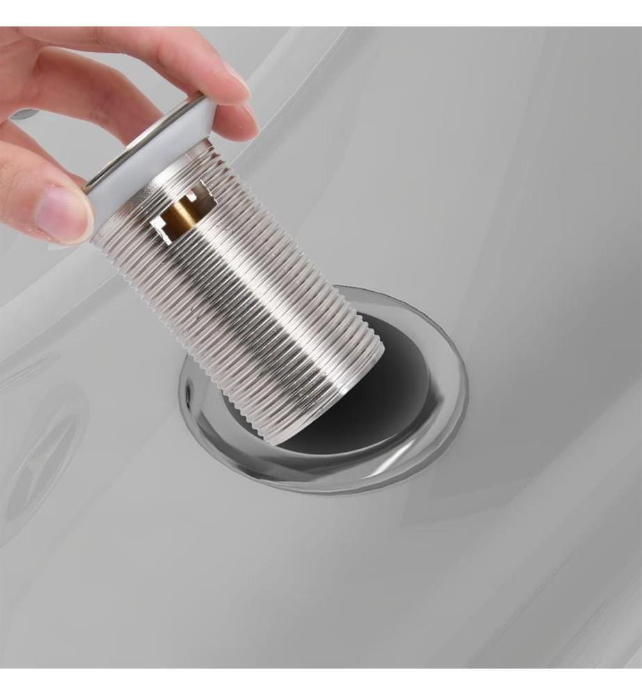 Drain à poussoir avec débordement Chrome 6,4x6,4x9,1 cm