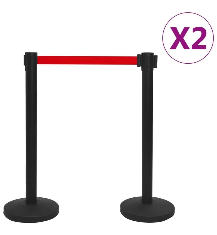 Personenleitsysteme 4 Stk. Eisen Schwarz