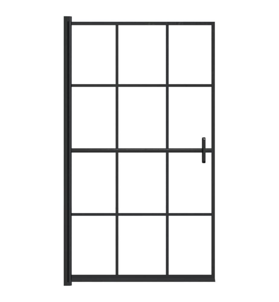 Duschkabine ESG 80x140 cm Schwarz