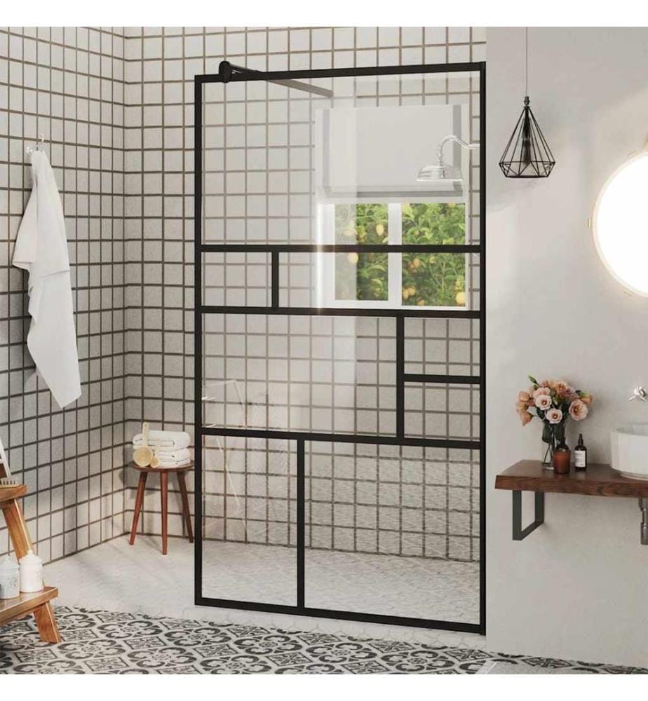 Duschwand für Begehbare Dusche mit Klarem ESG Glas 90x195 cm