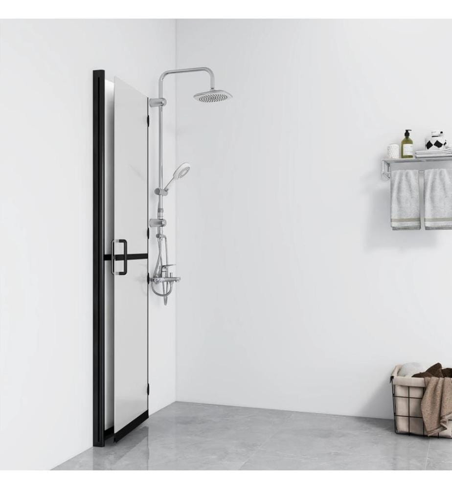 Faltbare begehbare Duschwand ESG-Glas mattiert 120x190 cm