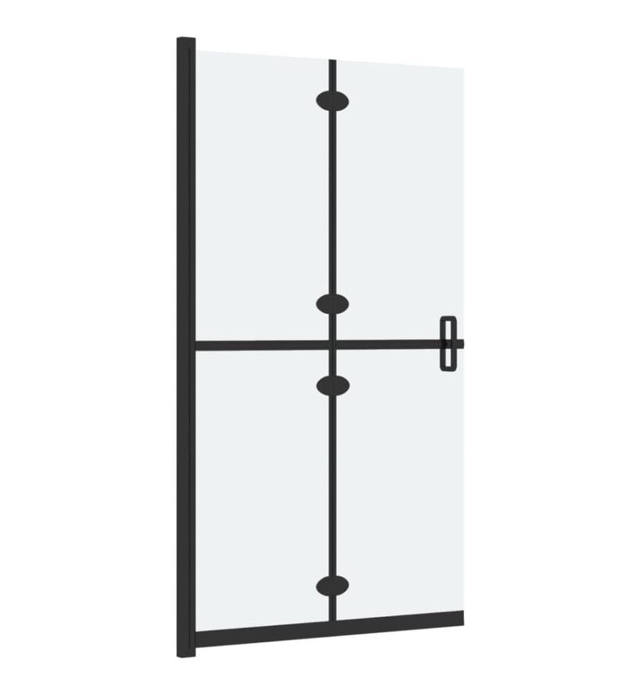 Faltbare begehbare Duschwand ESG-Glas mattiert 120x190 cm