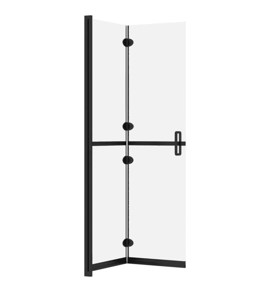 Faltbare begehbare Duschwand ESG-Glas mattiert 120x190 cm