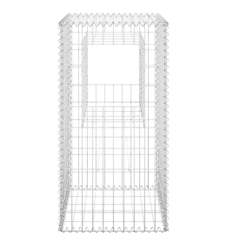 Poteau à panier de gabion 50x50x100 cm Fer
