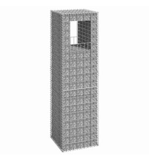 Poteau à panier de gabion 50x50x180 cm Fer