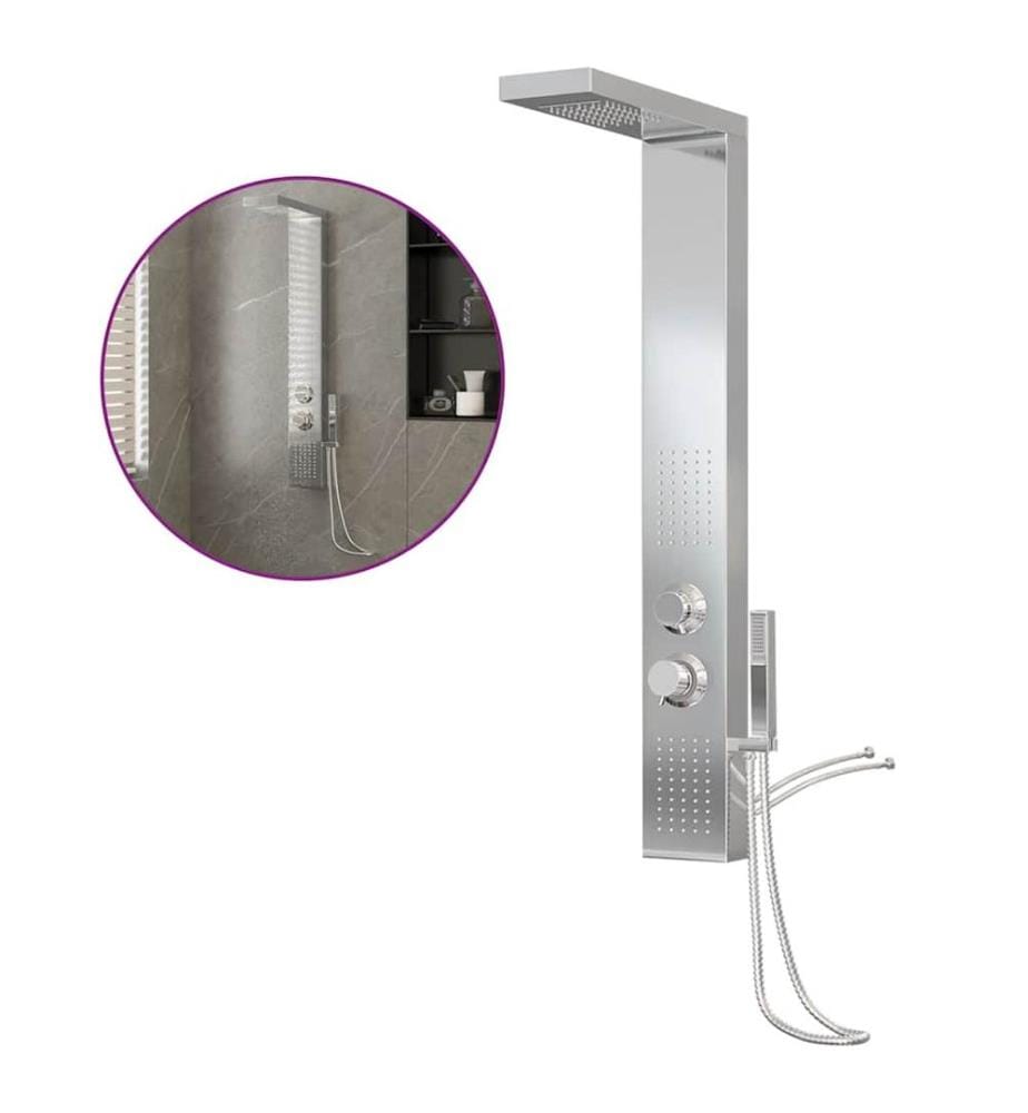 Duschpaneel-System Edelstahl Quadratisch