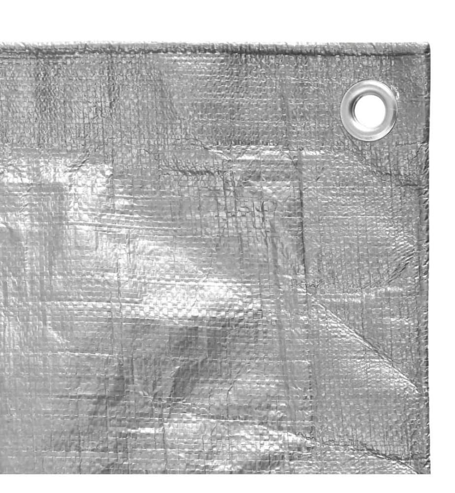 Bâche 180 g/m² 6x8 m Gris PEHD