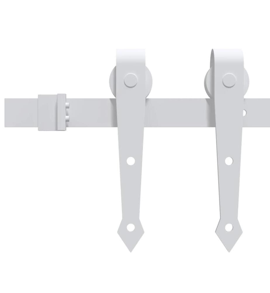 Schiebetürbeschlag 200 cm Stahl Weiss