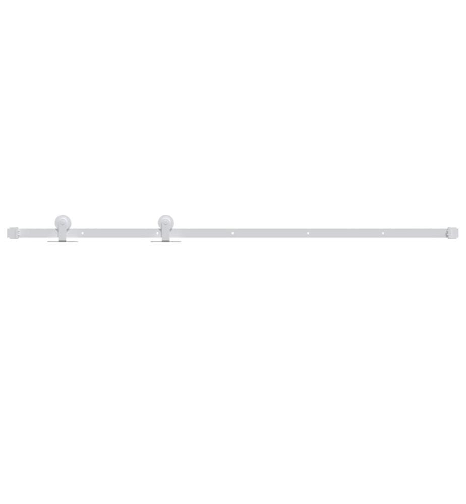 Schiebetürbeschlag 183 cm Stahl Weiss