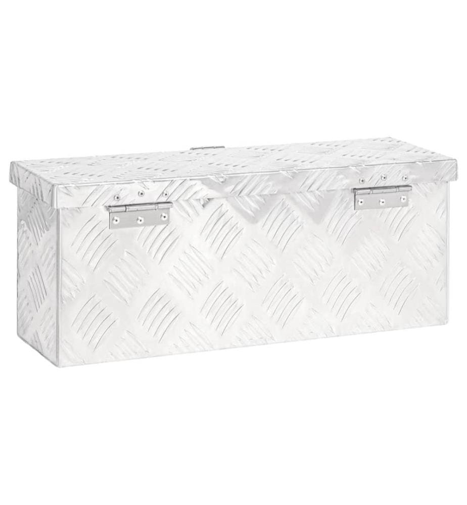 Aufbewahrungsbox Silbern 50x15x20,5 cm Aluminium