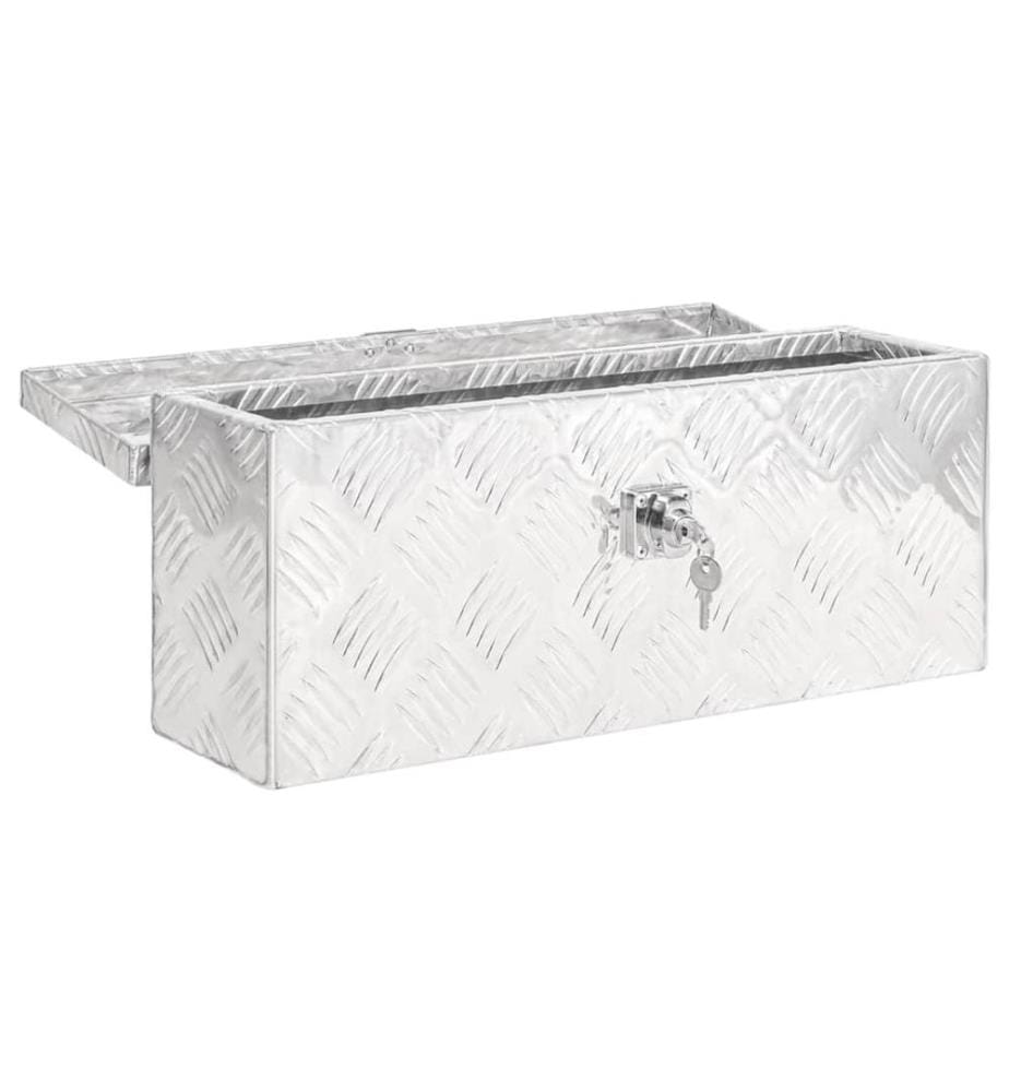 Aufbewahrungsbox Silbern 50x15x20,5 cm Aluminium