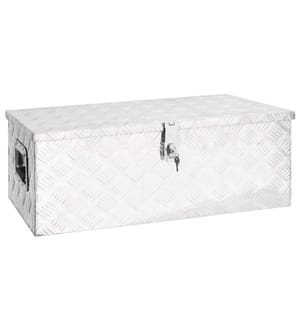 Boîte de rangement Argenté 80x39x30 cm Aluminium