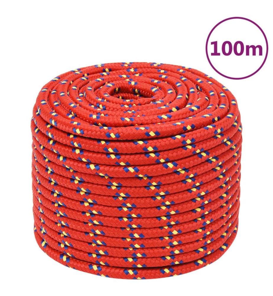Bootsseil Rot 12 mm 100 m Polypropylen