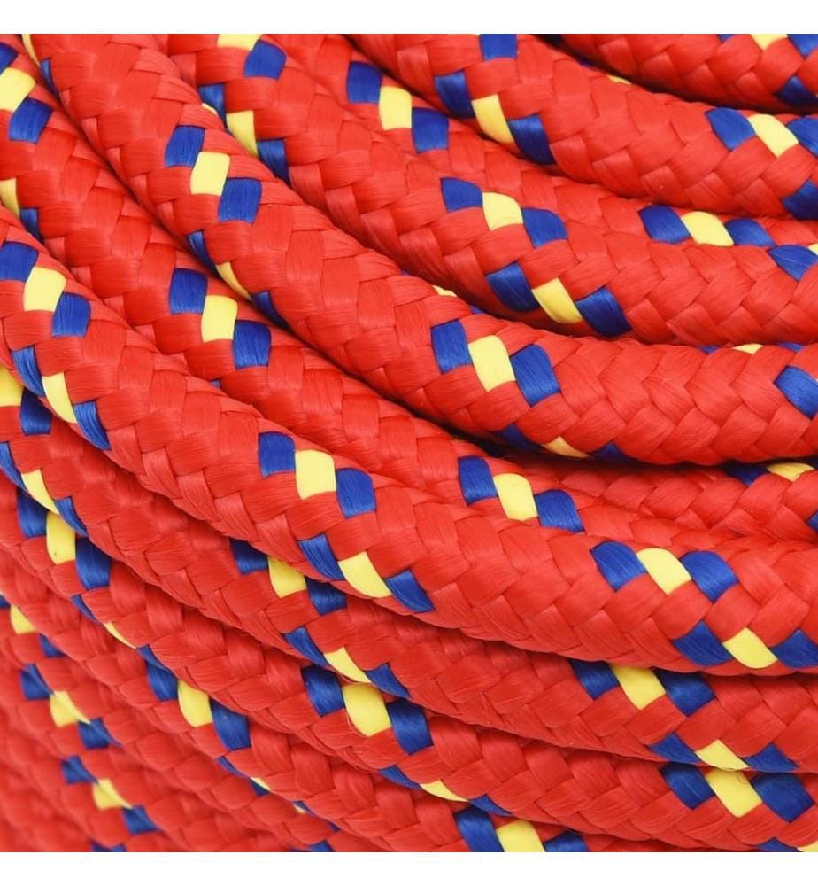 Corde de bateau Rouge 14 mm 100 m Polypropylène