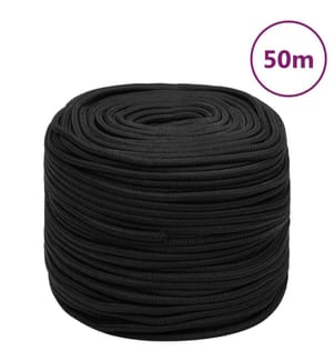 Corde de bateau Noir complet 10 mm 50 m Polypropylène