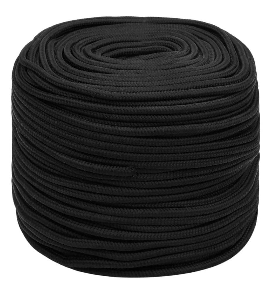 Corde de bateau Noir complet 10 mm 50 m Polypropylène