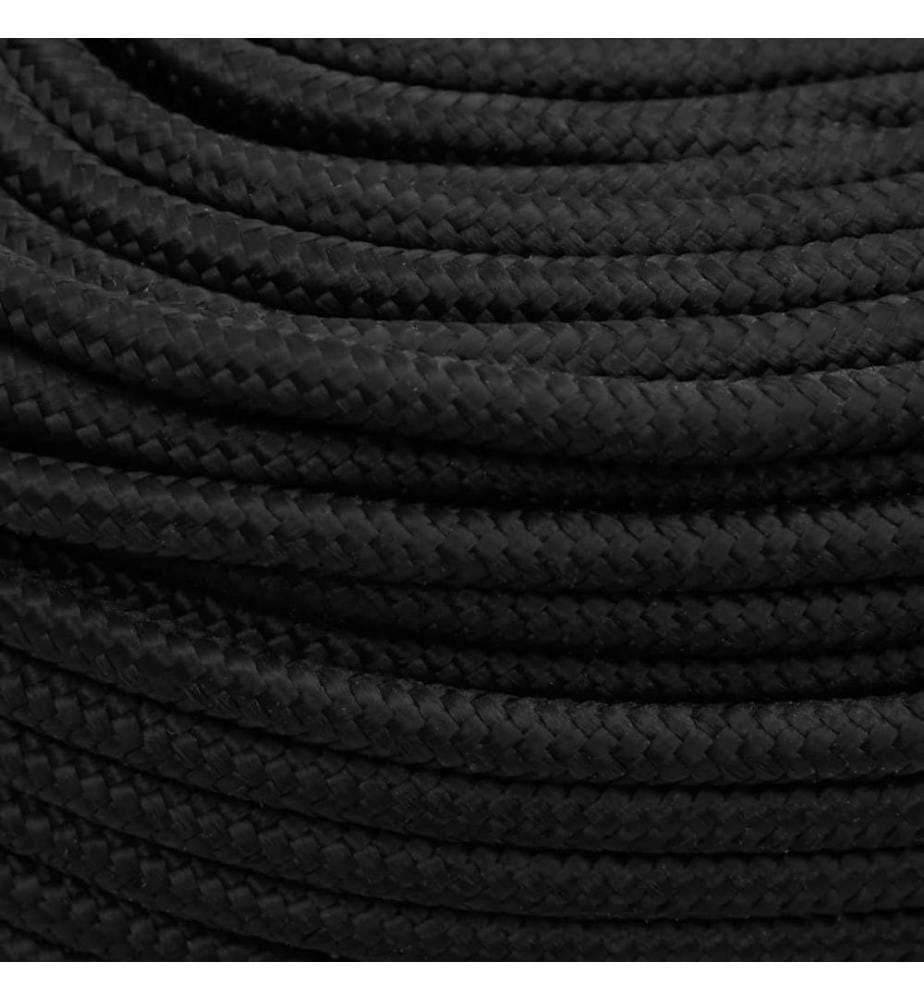 Corde de bateau Noir complet 10 mm 50 m Polypropylène