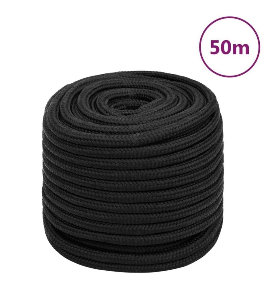 Bootsseil Schwarz 16 mm 50 m Polypropylen