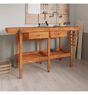 Établi avec tiroirs et étaux 162x62x83 cm Bois massif d'acacia