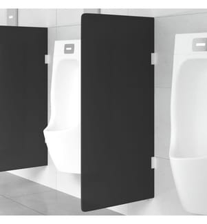 Brise-vue pour urinoir mural noir 90x40 cm verre trempé