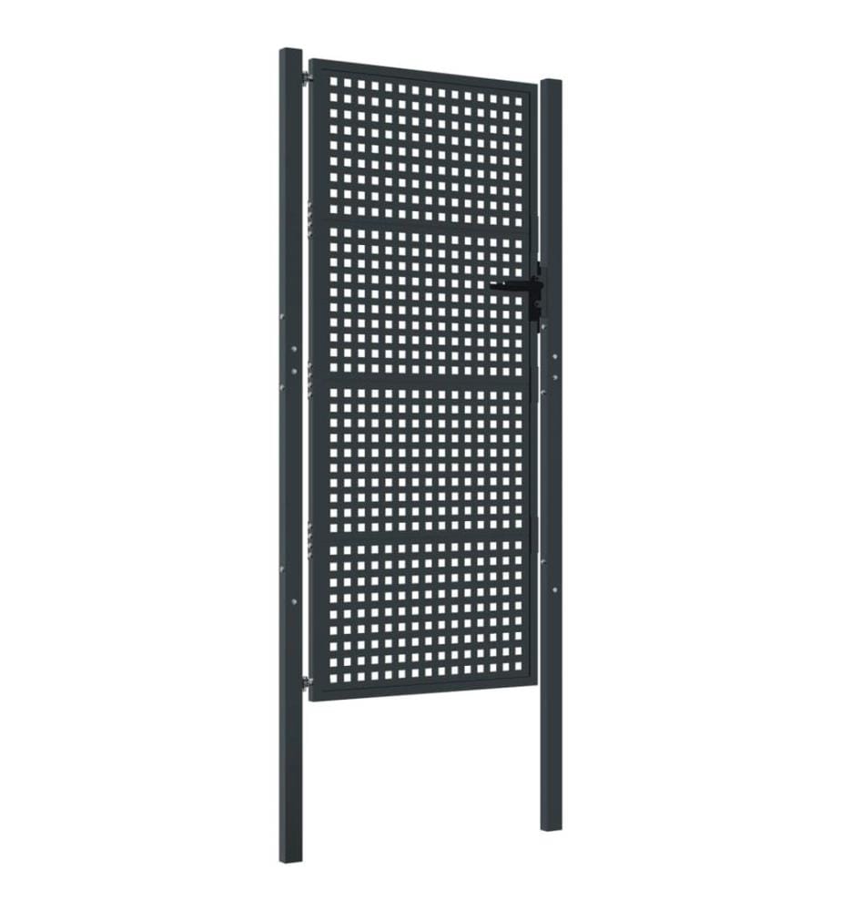 Portail de jardin Anthracite 105 x 200 cm Acier